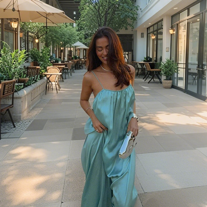 Damernas Luftigt Maxiklänning med fina Spagettiband Eva Jonsson-Eva Jonsson