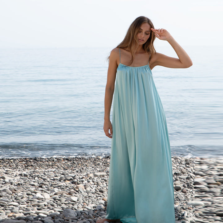 Damernas Luftigt Maxiklänning med fina Spagettiband Eva Jonsson-Eva Jonsson