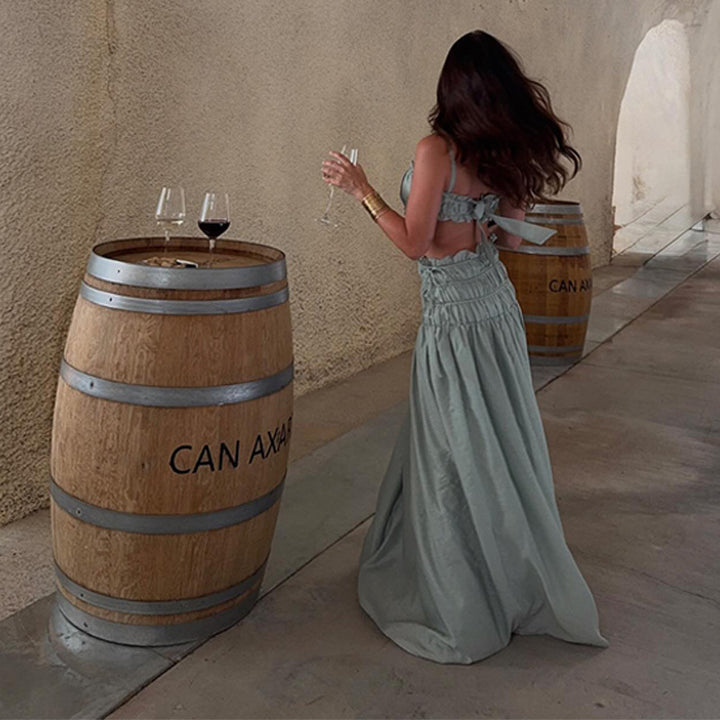 Damernas Luftigt Vik-top och Maxi-kjol Set Eva Jonsson-Eva Jonsson