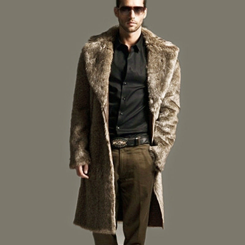 Damernas Lyxig Konstpäls-Kappa med Bred Revers Eva Jonsson-Eva Jonsson