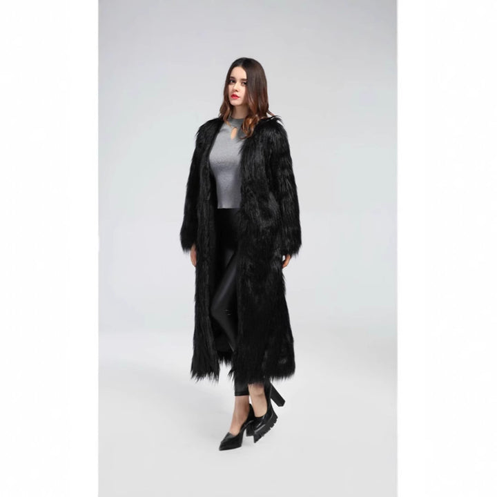 Damernas Lyxig Konstpälsjacka med Elegant Foder Eva Jonsson-Eva Jonsson