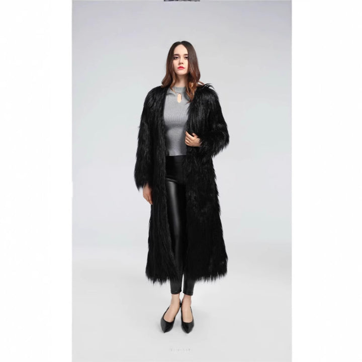 Damernas Lyxig Konstpälsjacka med Elegant Foder Eva Jonsson-Eva Jonsson