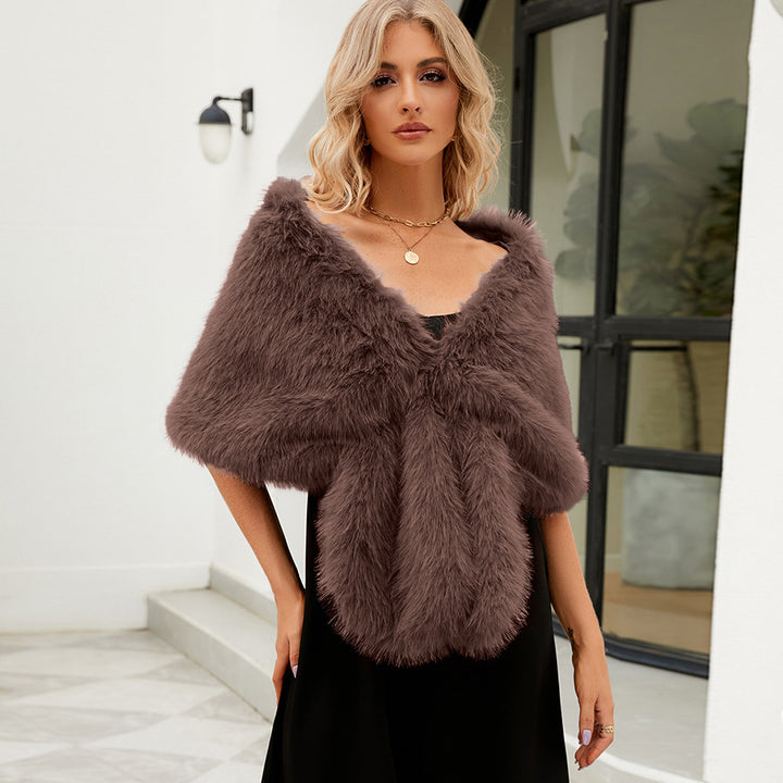 Damernas Lyxiga Konstpälsstola Eva Jonsson-Eva Jonsson