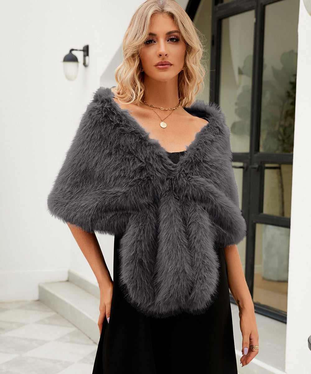 Damernas Lyxiga Konstpälsstola Eva Jonsson-Eva Jonsson