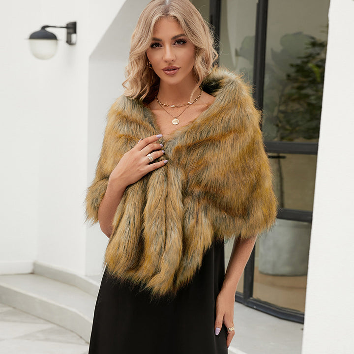 Damernas Lyxiga Konstpälsstola Eva Jonsson-Eva Jonsson