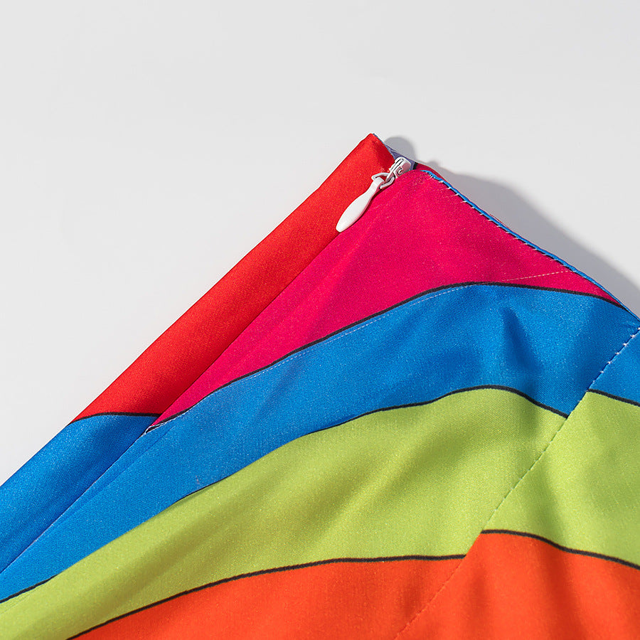 Damernas Maxi-kjol med färgglad tryck och flödande design Eva Jonsson-Eva Jonsson