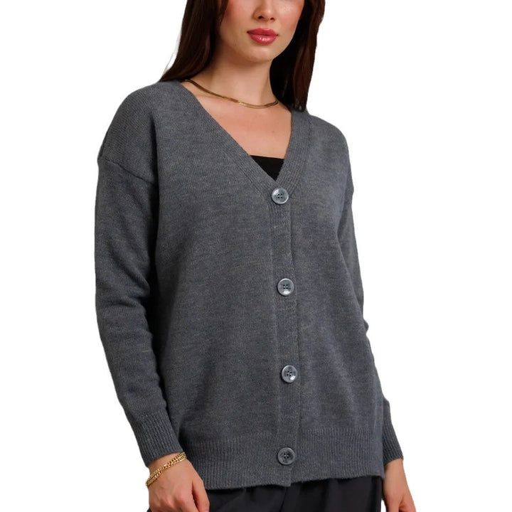 Damernas Mjuk Stickad Cardigan med Knappstängning Eva Jonsson-Eva Jonsson