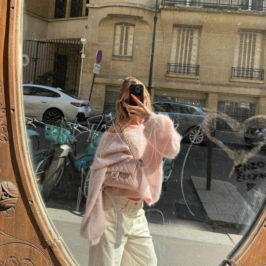 Damernas Mjuk pullover i mohair-blandning med oversized ärmar Mirla-Eva Jonsson