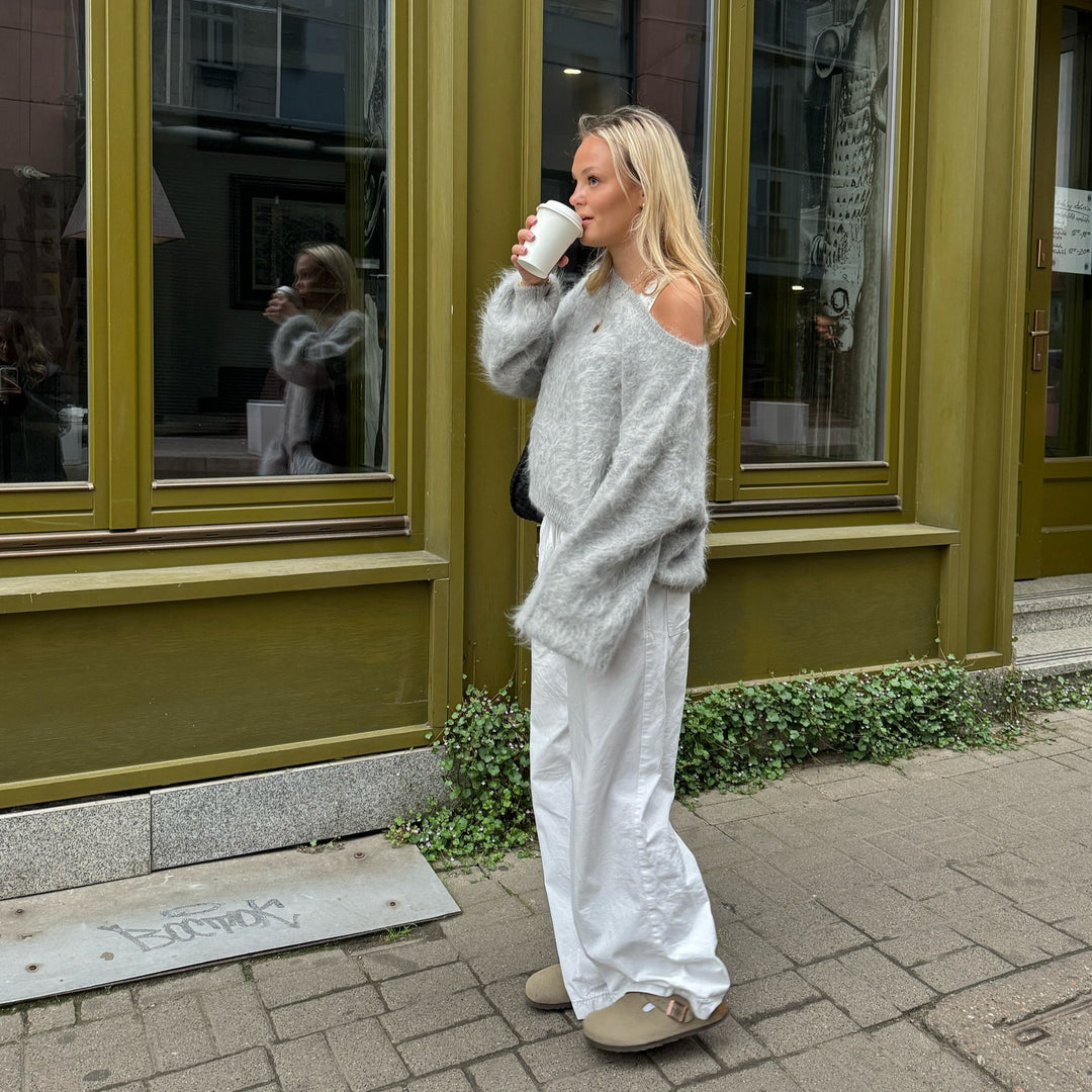Damernas Mjuk pullover i mohair-blandning med oversized ärmar Mirla-Eva Jonsson