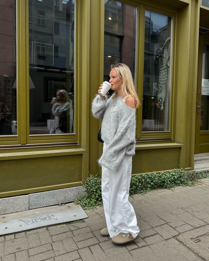 Damernas Mjuk pullover i mohair-blandning med oversized ärmar Mirla-Eva Jonsson
