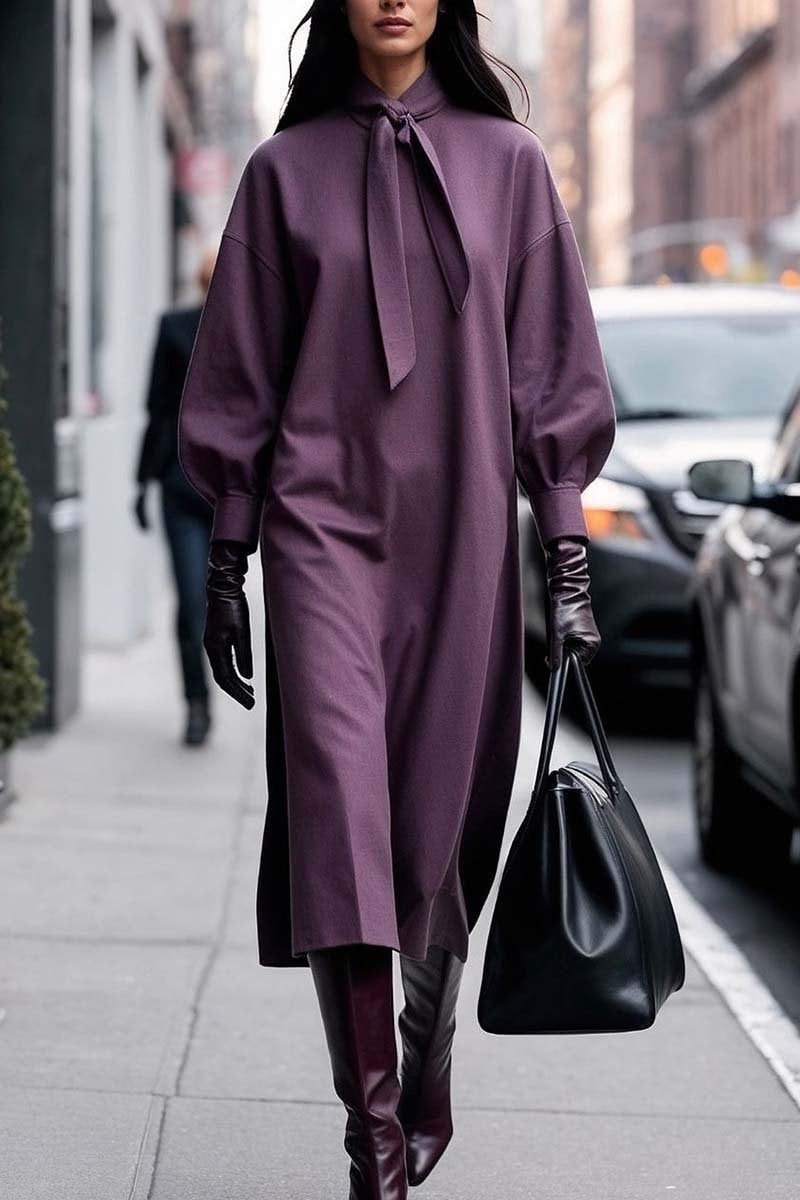 Damernas Mode Maxiklänning med elegant krage och smickrande skärning Mirla-Eva Jonsson