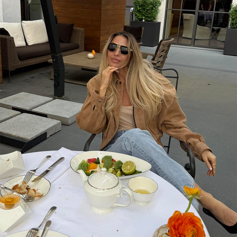 Damernas Mode Mockajacka i Oversized-stil Mirla-Eva Jonsson