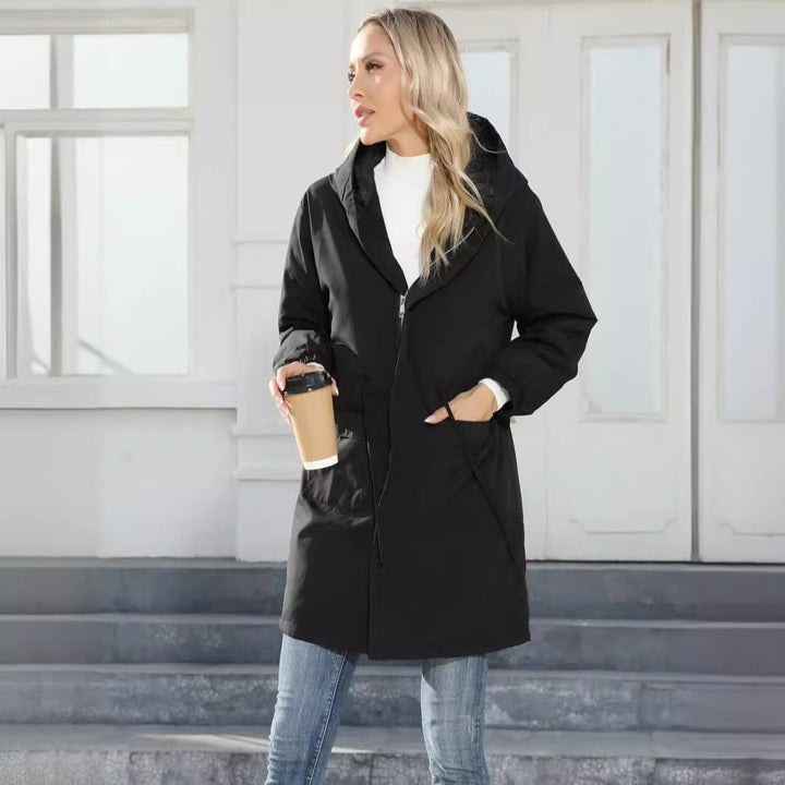 Damernas Mode Övergångsjacka med huva och elastiska mudd Mirla-Eva Jonsson