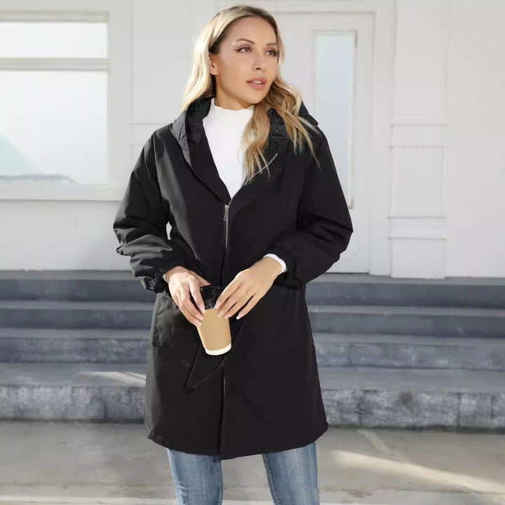 Damernas Mode Övergångsjacka med huva och elastiska mudd Mirla-Eva Jonsson