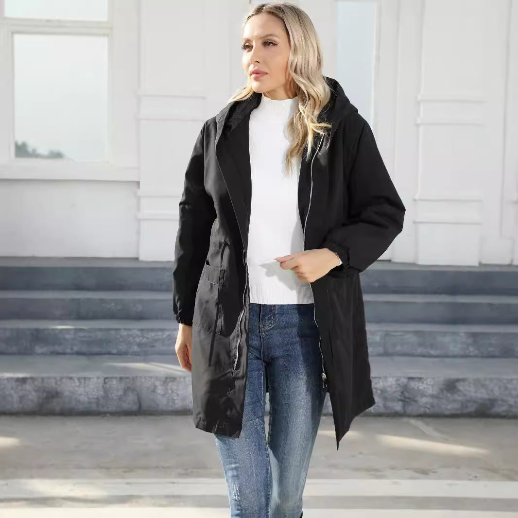 Damernas Mode Övergångsjacka med huva och elastiska mudd Mirla-Eva Jonsson
