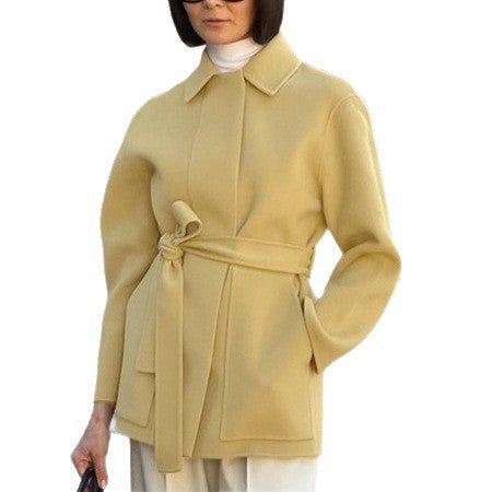 Damernas Mode Oversized-jacka med bälte och hög krage Mirla-Eva Jonsson