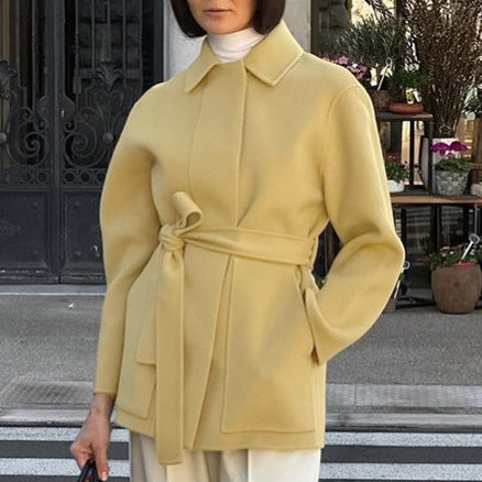 Damernas Mode Oversized-jacka med bälte och hög krage Mirla-Eva Jonsson