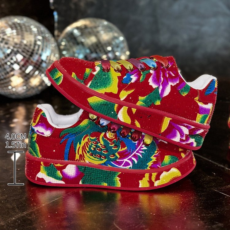 Damernas Mode Sneakers med färgglad motiv Mirla-Eva Jonsson