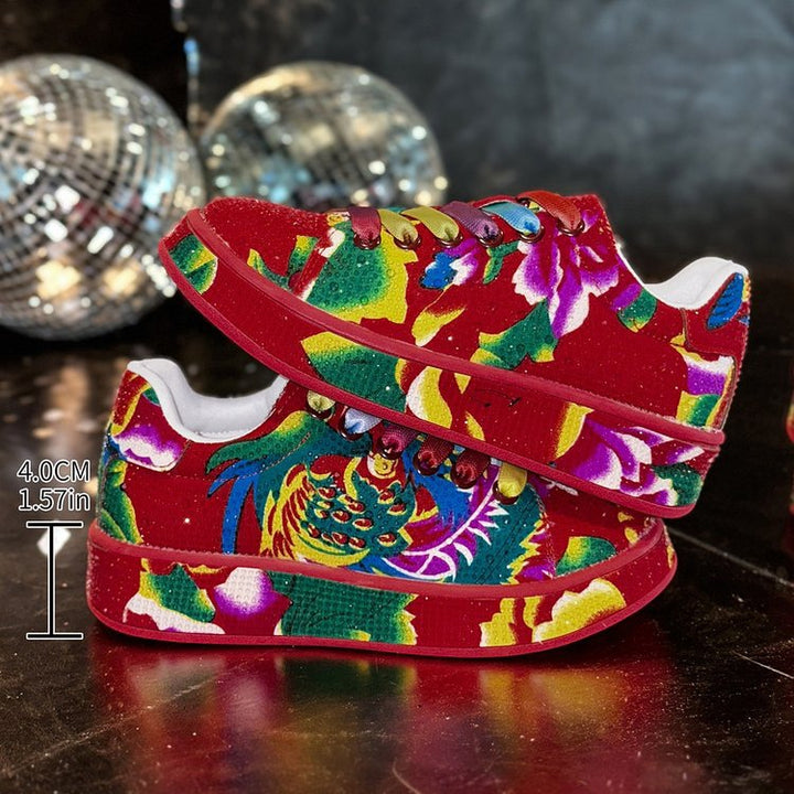 Damernas Mode Sneakers med färgglad motiv Mirla-Eva Jonsson