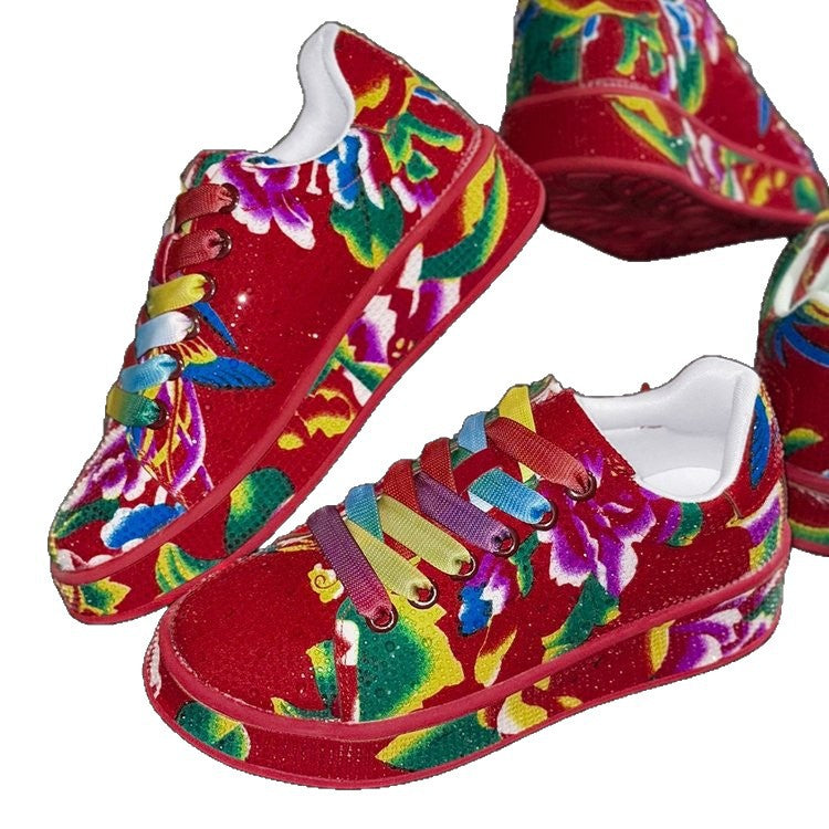 Damernas Mode Sneakers med färgglad motiv Mirla-Eva Jonsson