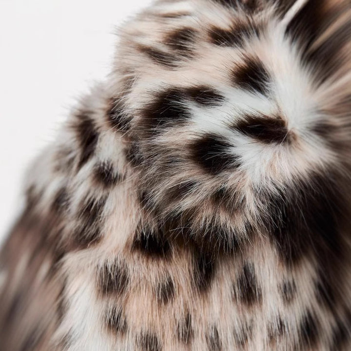 Damernas Moderiktig Leopardmönster Konstpälsjacka Eva Jonsson-Eva Jonsson