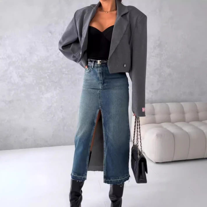 Damernas Moderiktig Oversized Blazer i högkvalitativt material Eva Jonsson-Eva Jonsson
