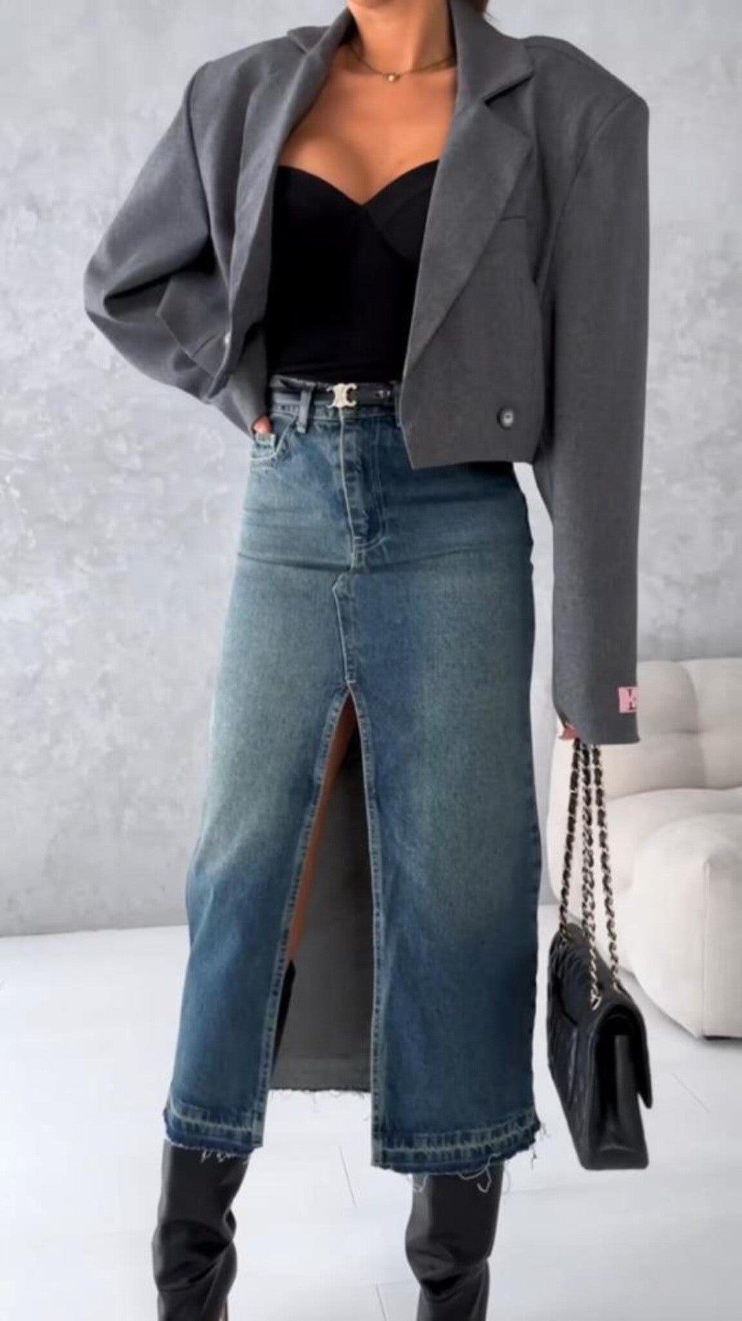 Damernas Moderiktig Oversized Blazer i högkvalitativt material Eva Jonsson-Eva Jonsson