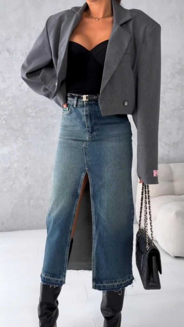 Damernas Moderiktig Oversized Blazer i högkvalitativt material Eva Jonsson-Eva Jonsson