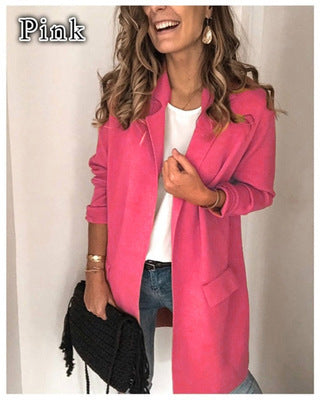 Damernas Modernt och Elegant Fleece-Mantel med Praktiska Fickor Eva Jonsson-Eva Jonsson