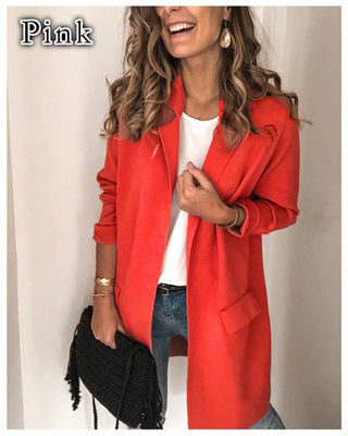 Damernas Modernt och Elegant Fleece-Mantel med Praktiska Fickor Eva Jonsson-Eva Jonsson