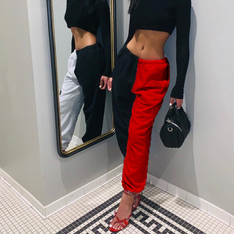 Damernas Modiska Joggingbyxor med asymmetrisk design och elastiskt midjeband Mirla-Eva Jonsson