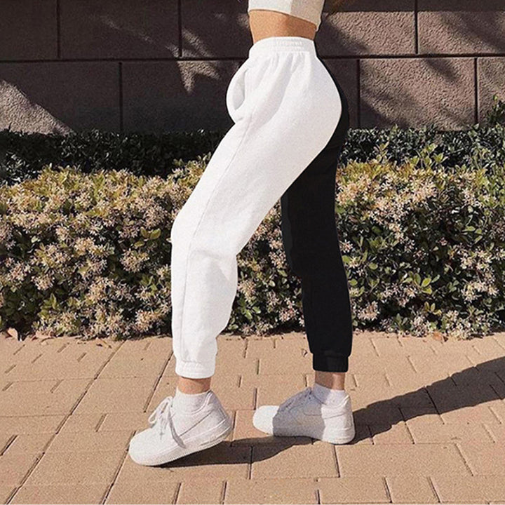 Damernas Modiska Joggingbyxor med asymmetrisk design och elastiskt midjeband Mirla-Eva Jonsson