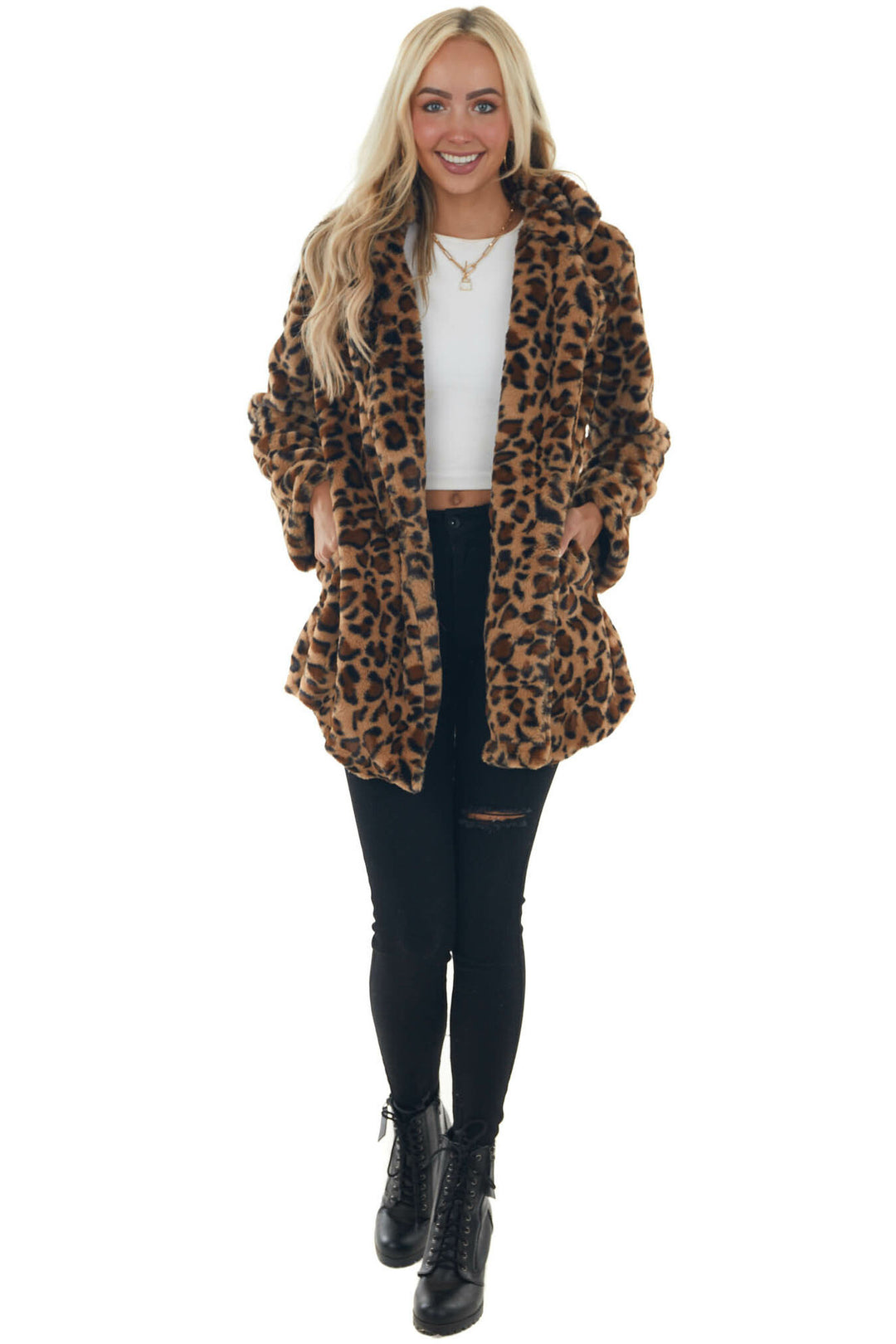 Damernas Modiska Kramjacka I Leopardmönster Mirla-Eva Jonsson