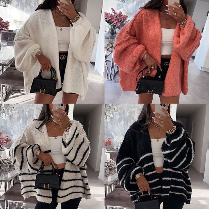Damernas Mönstrad Cardigan i mjukt Mysmaterial Mirla-Eva Jonsson