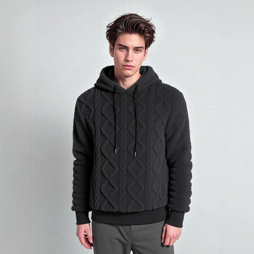 Damernas Mysig Fleece-Hoodie med strukturerad design Mirla-Eva Jonsson