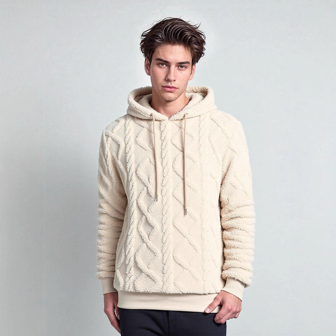 Damernas Mysig Fleece-Hoodie med strukturerad design Mirla-Eva Jonsson