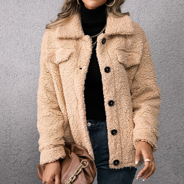 Damernas Mysig Fleece-tröja med hög krage och mjukt material Eva Jonsson-Eva Jonsson