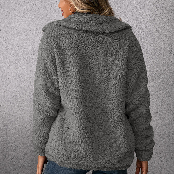 Damernas Mysig Fleece-tröja med hög krage och mjukt material Eva Jonsson-Eva Jonsson