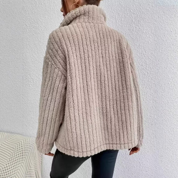 Damernas Mysig Fleecejacka med påsydda fickor Mirla-Eva Jonsson