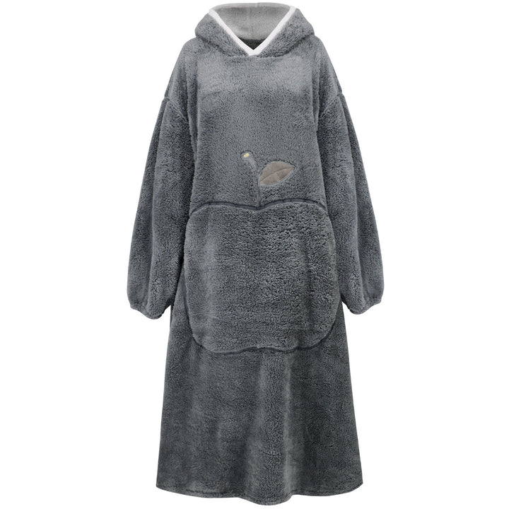 Damernas Mysig Hoodie-Filt med Stora Fickor och Kontrasterande Foder Mirla-Eva Jonsson