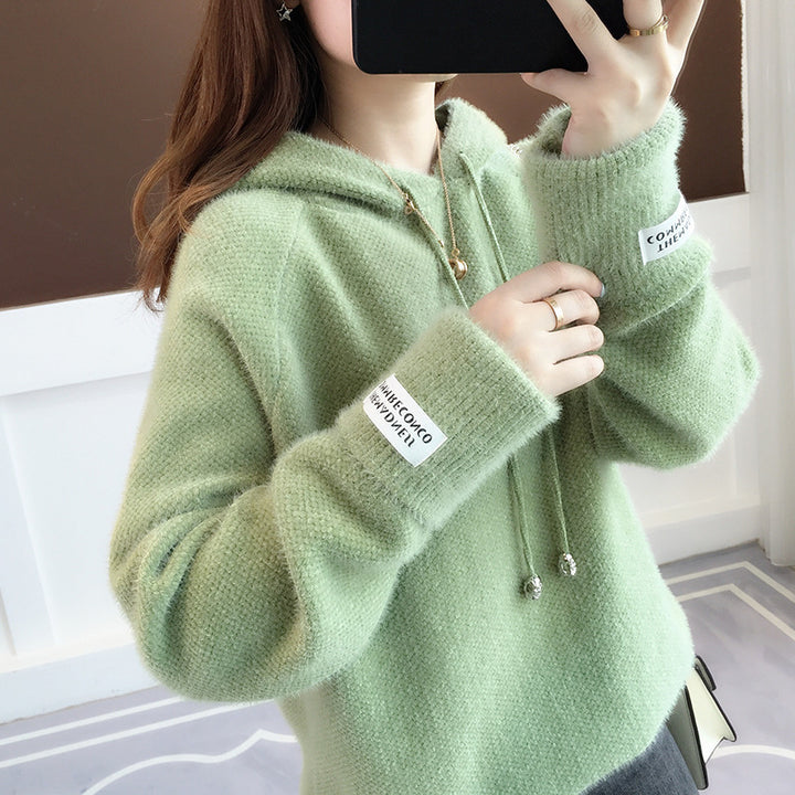 Damernas Mysig Hoodie med Snörning och Hög Krage Mirla-Eva Jonsson