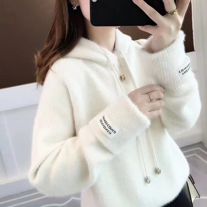 Damernas Mysig Hoodie med Snörning och Hög Krage Mirla-Eva Jonsson
