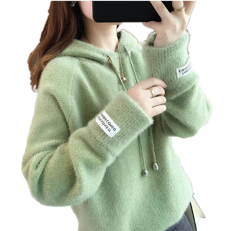 Damernas Mysig Hoodie med Snörning och Hög Krage Mirla-Eva Jonsson