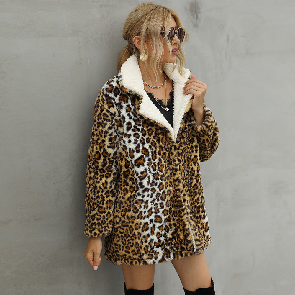 Damernas Mysig Leopardpälsrock Mirla-Eva Jonsson