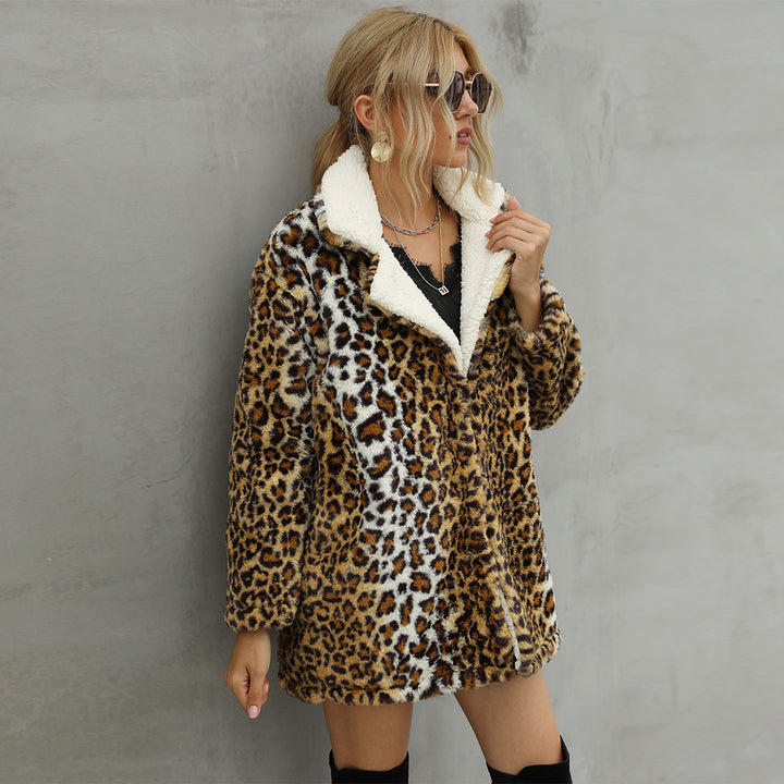 Damernas Mysig Leopardpälsrock Mirla-Eva Jonsson