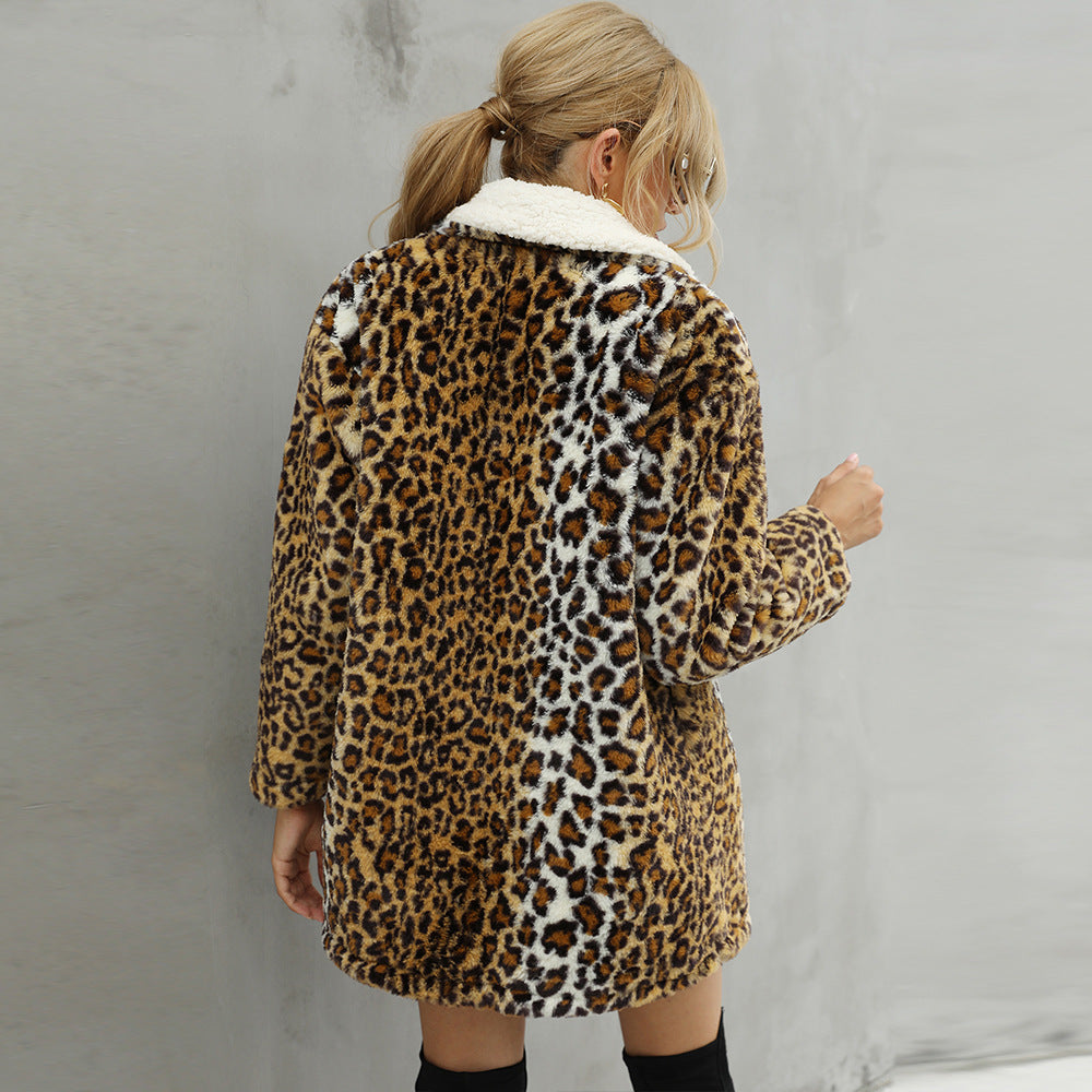Damernas Mysig Leopardpälsrock Mirla-Eva Jonsson