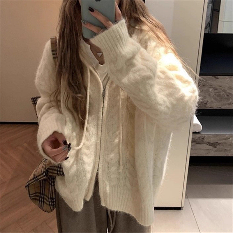 Damernas Mysiga Cardigan med Vida Ärmar och Fin Struktur Mirla-Eva Jonsson