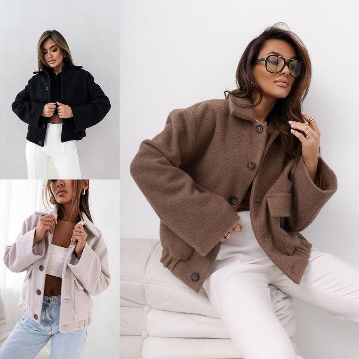 Damernas Mysiga Overshirt Jacka i avslappnad stil med praktiska fickor och knäppning Mirla-Eva Jonsson