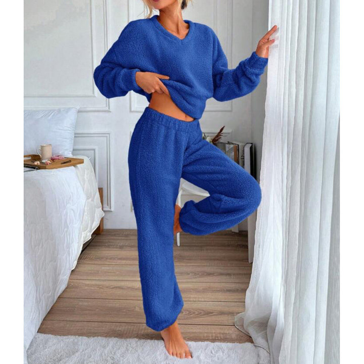 Damernas Mysigt Fleece-Lounge-set med elastisk midja Mirla-Eva Jonsson