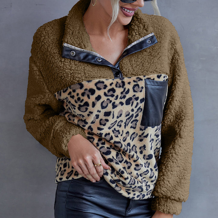 Damernas Mysigt Fleece-Ovan med Mockadetaljer Eva Jonsson-Eva Jonsson